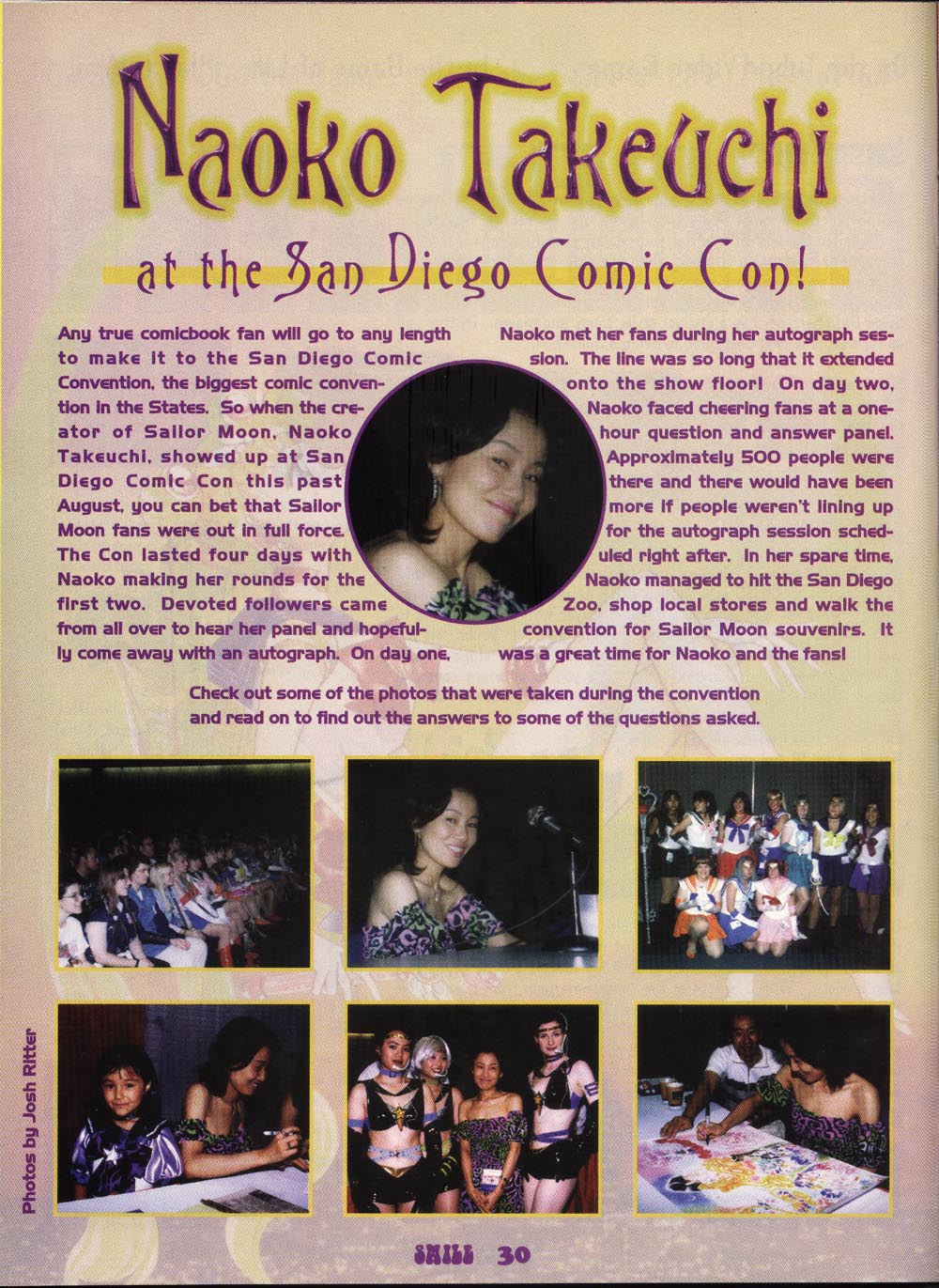 Interview with Naoko Takeuchi from Smile Magazine, December 1998